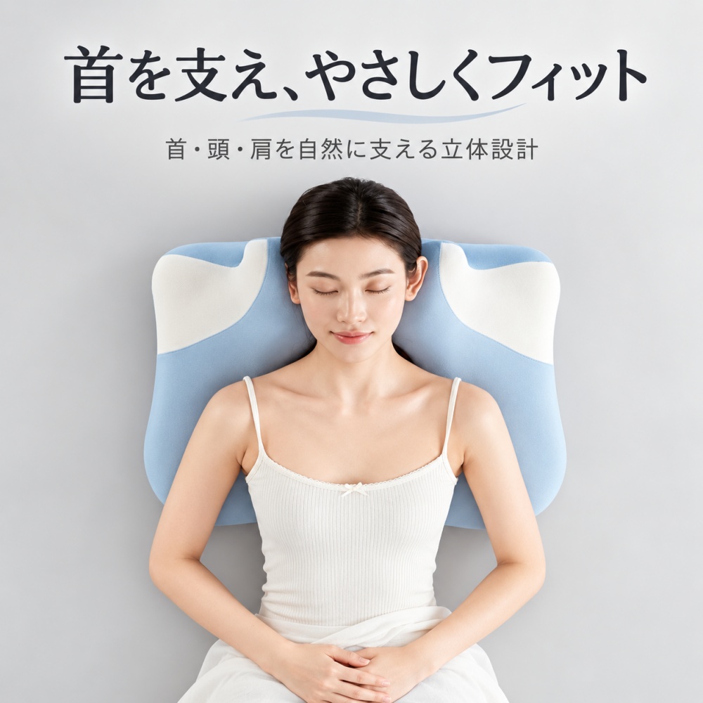 枕 低反発 首こり 肩こり ストレートネック 頸椎サポート 人間工学