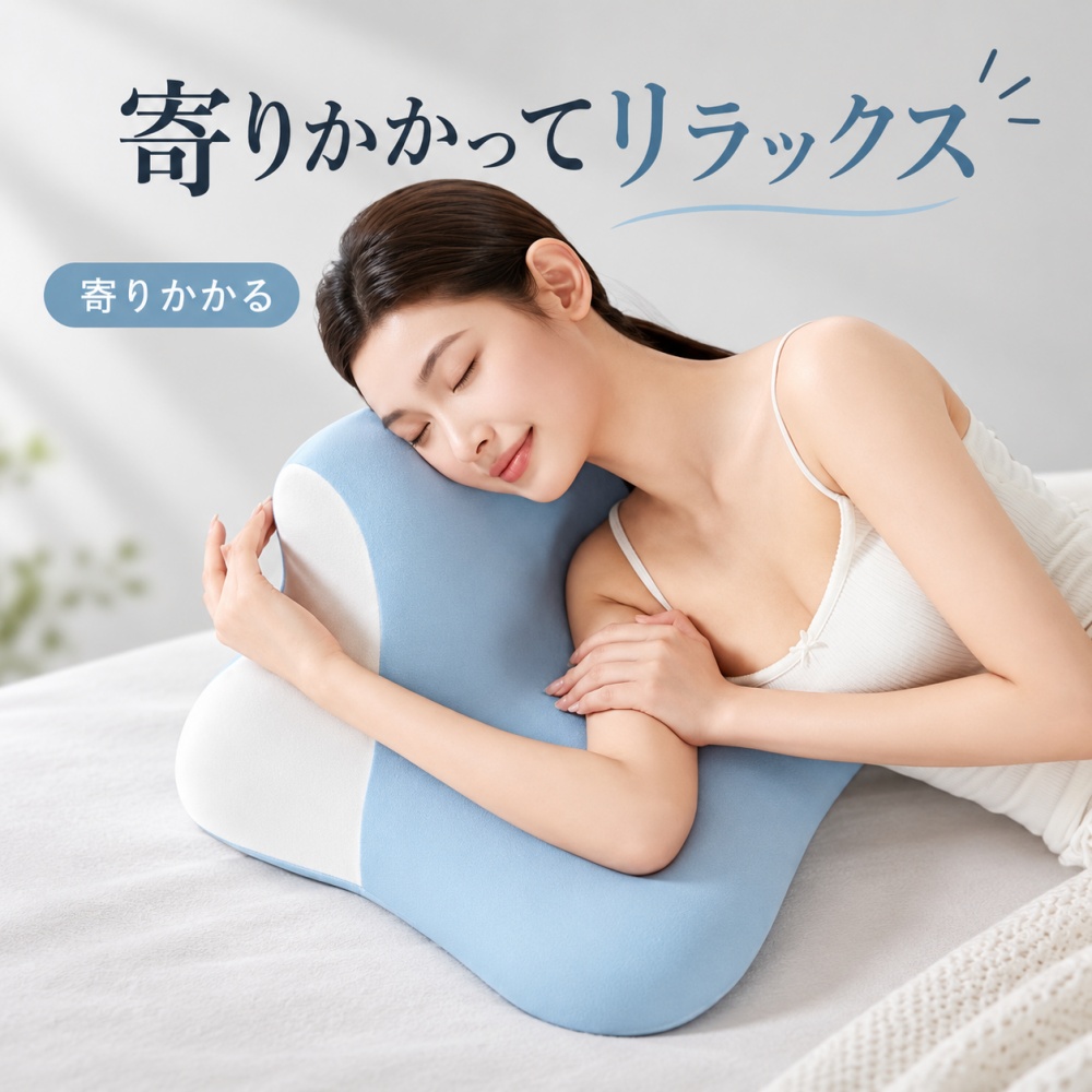 枕 3D立体構造 人間工学設計 快眠 安眠枕　リラックス　スマホ首　機能性生地 枕 低反発 首こり 肩こり ストレートネック 頸椎サポート 人間工学