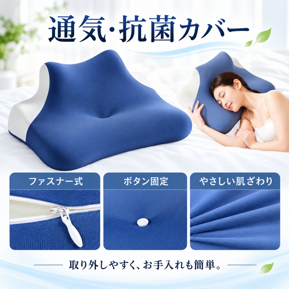 枕 低反発 首こり 肩こり ストレートネック 頸椎サポート 人間工学