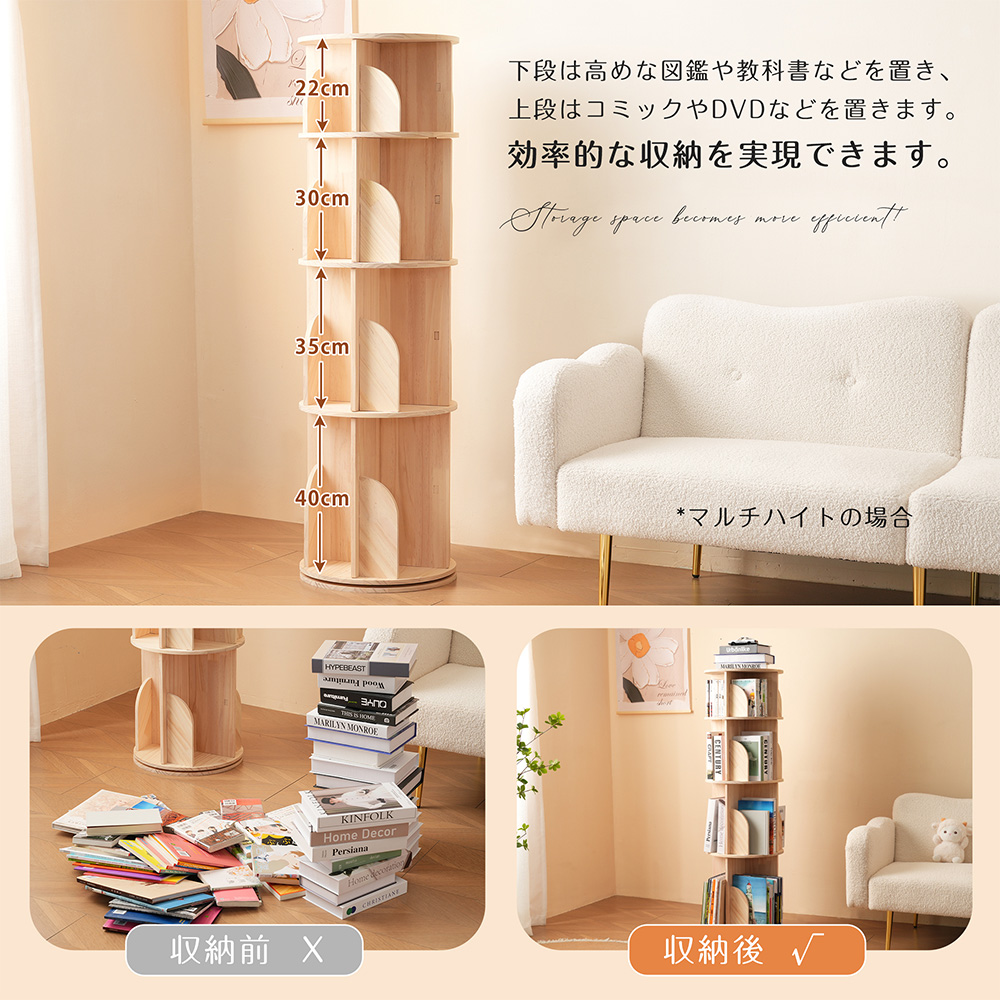 レトロな風合いで、私だけの小さなギャラリー。ICO社製 回転式 ブックシェルフ レトロな風合いで、私だけの小さなギャラリー。ICO社製 回転式 ブック