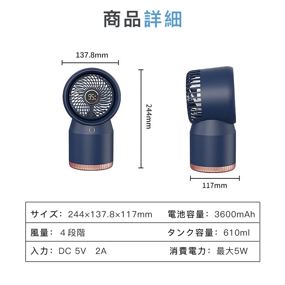 AiMike 扇風機 小型 冷風機 冷風扇 強力 スポットクーラー 卓上