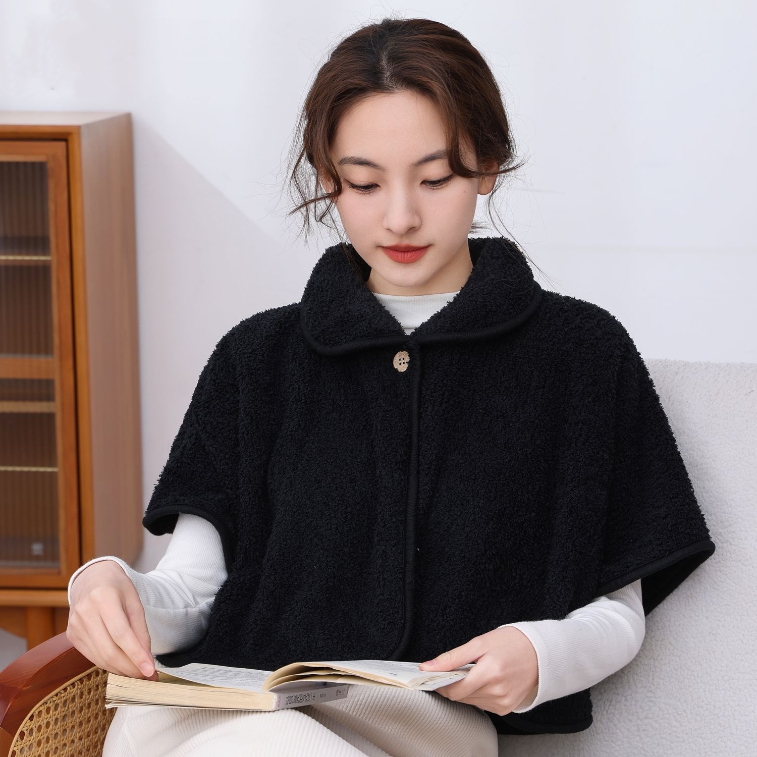 ポンチョ 極暖 肩 肩当て 寝具 寝るとき 肩が寒い ルームウェア 羽織