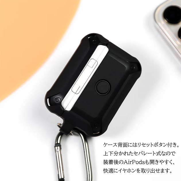 AirPods Pro2 Pro3ケース ロック付き AirPods4 Pro 3 ケース カーボン