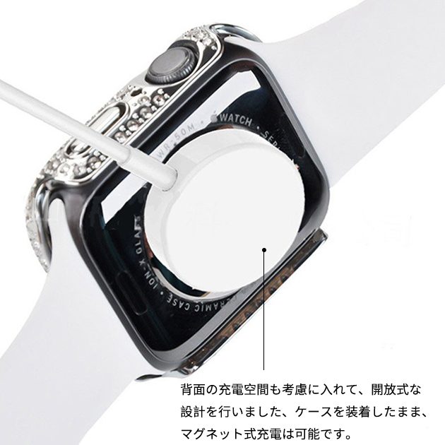 アップルウォッチ 9 SE カバー 45mm 防水 Apple Watch ケース 高級 カバー キラキラ 44mm 40mm 保護フィルム｜iphone-e-style｜10