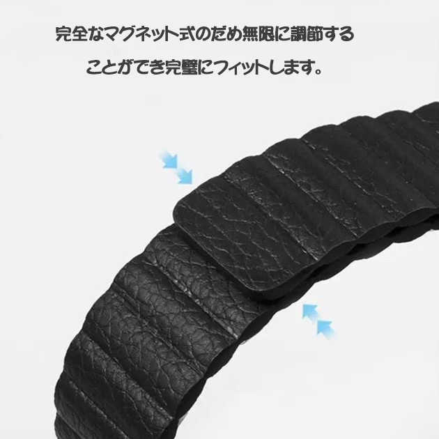 アップルウォッチ 10 Apple Watch SE バンド マグネット ベルト バンド 40mm 44mm 42mm 46mm 革 本革 レザー | Apple Watch Series 10 | 12