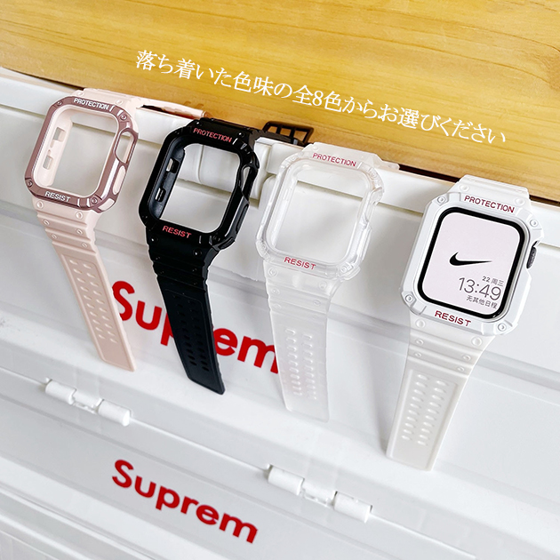 Apple Watch 9 SE バンド 女性 アップルウォッチ Ultra G 一体型 バンド 45mm シリコン ベルト セット 40mm 44mm スポーツ｜iphone-e-style｜10