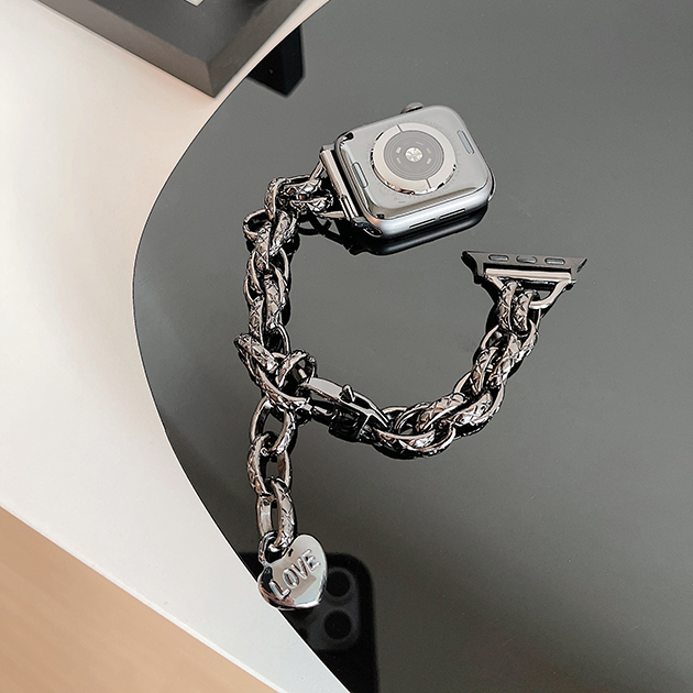 アップルウォッチ 9 SE バンド 女性 Apple Watch Ultra バンド 45mm チェーン ベルト 40mm 44mm スリム 細身｜iphone-e-style｜17