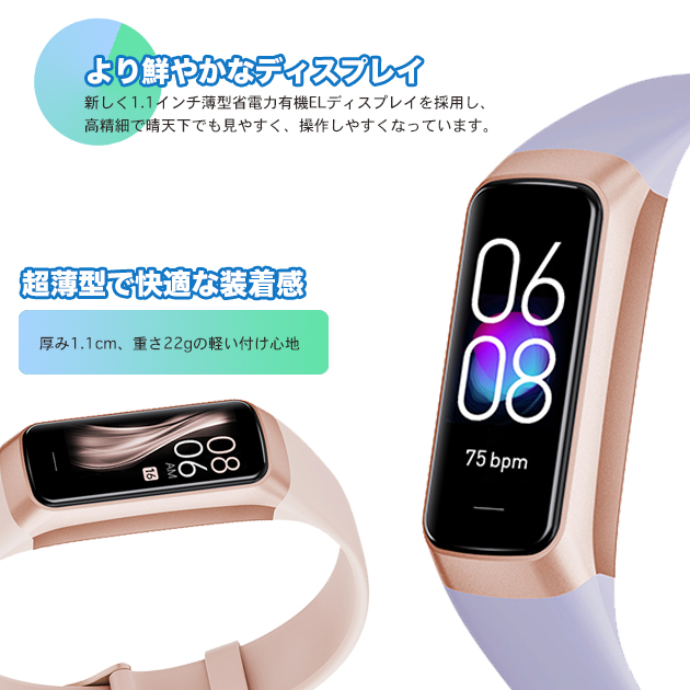 スマートウォッチ 日本製センサー 2025 スポーツウォッチ レディース 小さめ 血圧測定 体温 血圧 女性用 ヘルスウォッチ iPhone対応 24h健康管理 | iPhone | 06