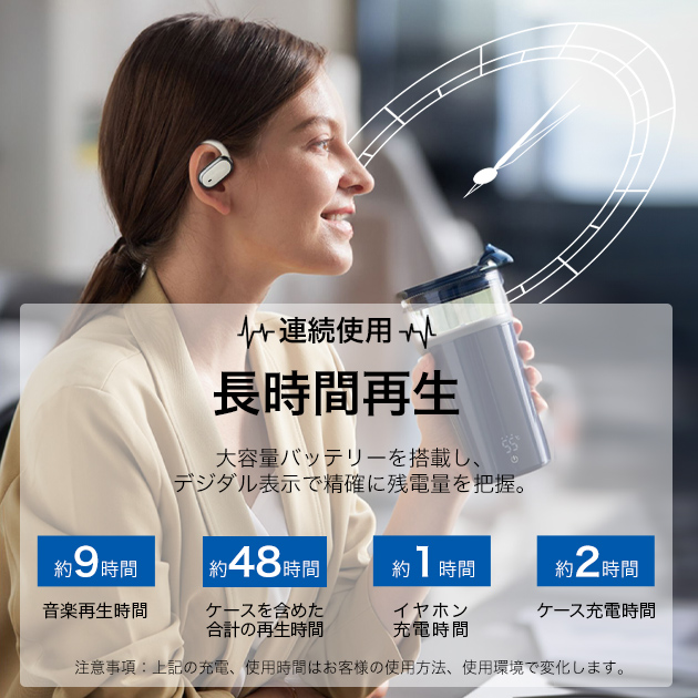 耳掛け式 空気伝導イヤホン Bluetooth iPhone ワイヤレスイヤホン Bluetooth 耳掛け 耳スピ 携帯 スマホイヤホン オープンイヤー 2024最新型｜iphone-e-style｜16