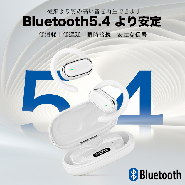 耳掛け式 空気伝導イヤホン Bluetooth iPhone ワイヤレスイヤホン Bluetooth 耳掛け 耳スピ 携帯 スマホイヤホン オープンイヤー 2024最新型｜iphone-e-style｜06