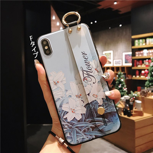 スマホケース リング付き iPhone16e pro SE3 14 ケース アイフォン15 カバー アイホン12 mini 13 携帯ケース スマホ 11 iPhoneケース スマホベルト 花柄 | iPhone 16e | 06