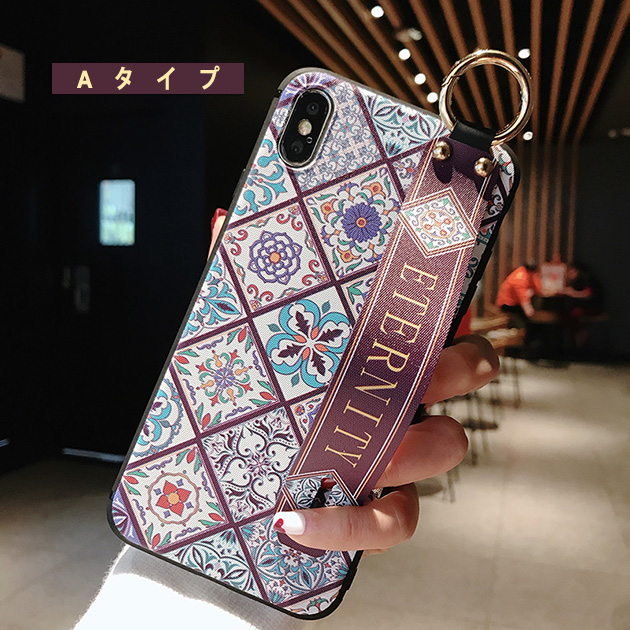 スマホケース リング付き iPhone16e pro SE3 14 ケース アイフォン15 カバー アイホン12 mini 13 携帯ケース スマホ 11 iPhoneケース スマホベルト 花柄 | iPhone 16e | 01