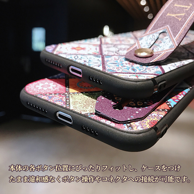 スマホケース リング付き iPhone16e pro SE3 14 ケース アイフォン15 カバー アイホン12 mini 13 携帯ケース スマホ 11 iPhoneケース スマホベルト 花柄 | iPhone 16e | 11