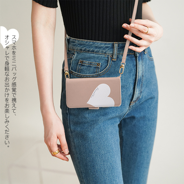 携帯ケース 手帳型 ショルダー 革 iPhon...の詳細画像4