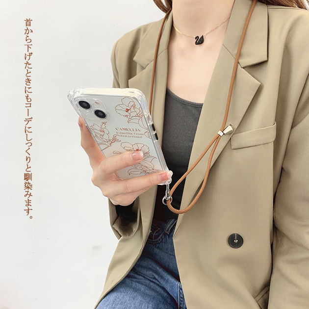 iPhone12 mini 15 SE2 ケース クリア iPhone14 Pro スマホケース 透明 アイホン13 携帯ケース ショルダー アイフォン11 スマホ 携帯 7 8 XR ケース｜iphone-e-style｜03