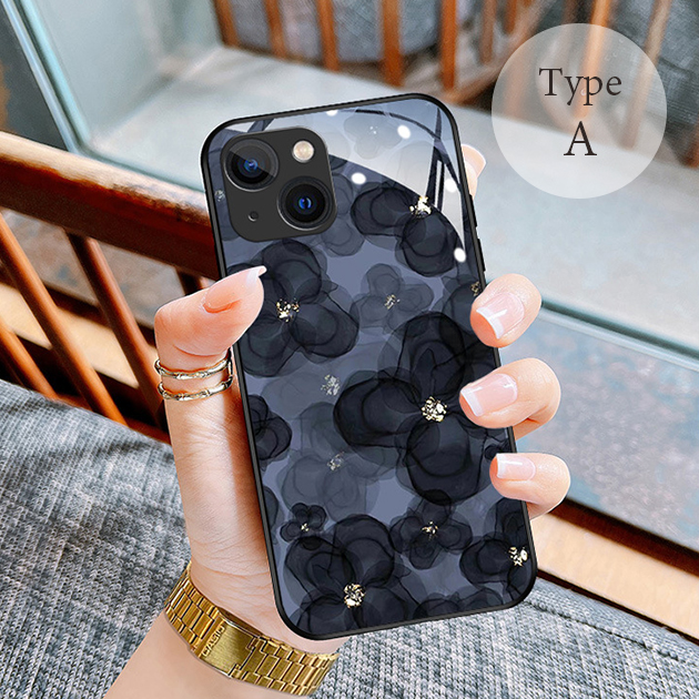 携帯ケース iPhone15 16e 17e スマホケース おしゃれ 花柄 iPhone17 16 ケース 耐衝撃 アイフォン18 カメラ保護 ガラス アイホン14 13 12 SE カバー | iPhone 15 Pro | 01