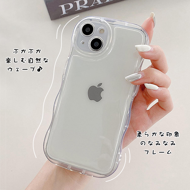 スマホケース クリア うねうね iPhone1...の詳細画像2