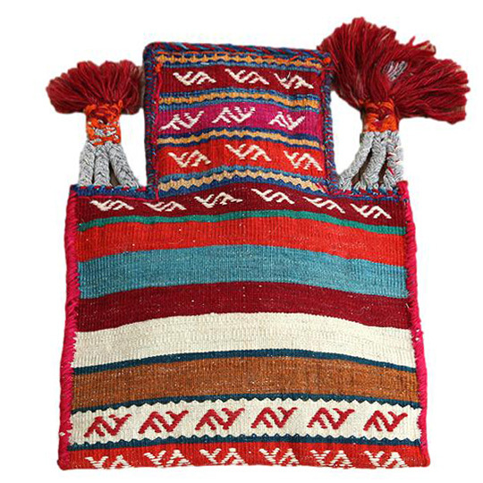 オールドキリム キャメルウールのフラグメント 149x37cm 東イラン