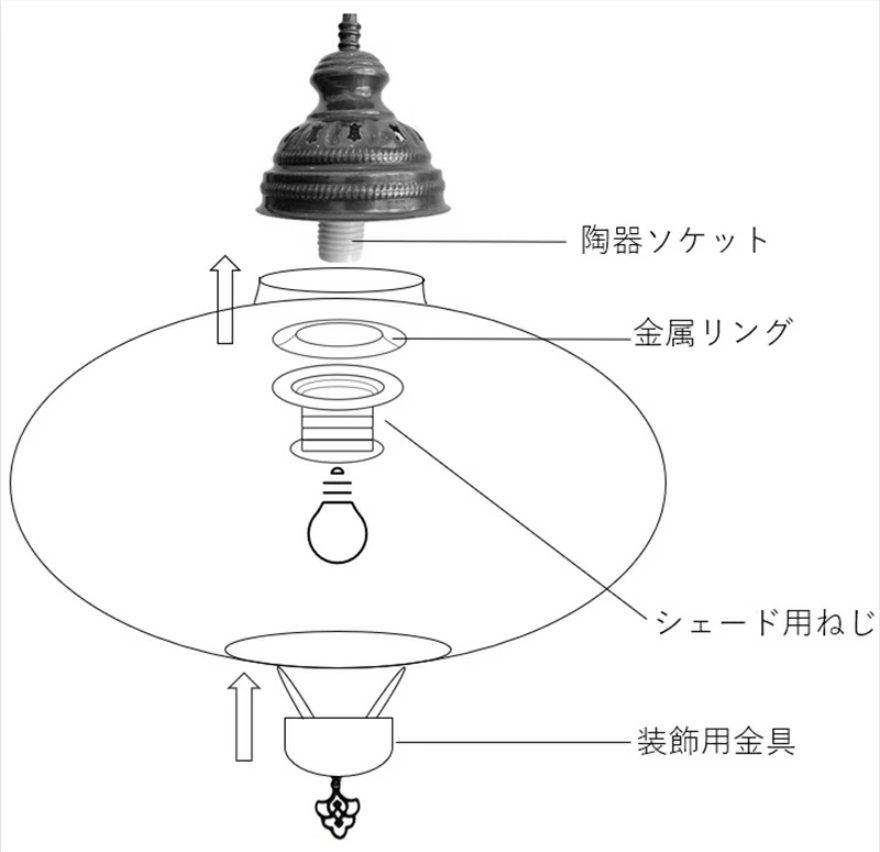 トルコランプ モザイクフロアスタンドランプ ハンギング 高さ146cm