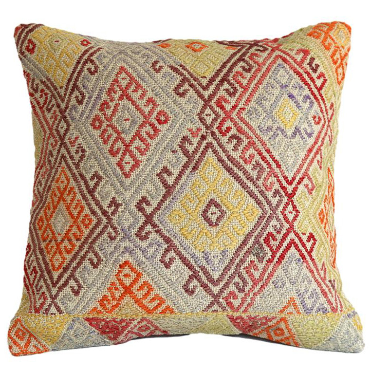 クッションカバー キリムパッチワーク 40×41cm Old Kilim Cushion