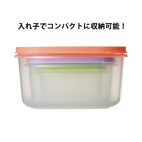 タッパー 「便利な保存容器3個組×112セット」電子レンジOK 冷凍保存OK