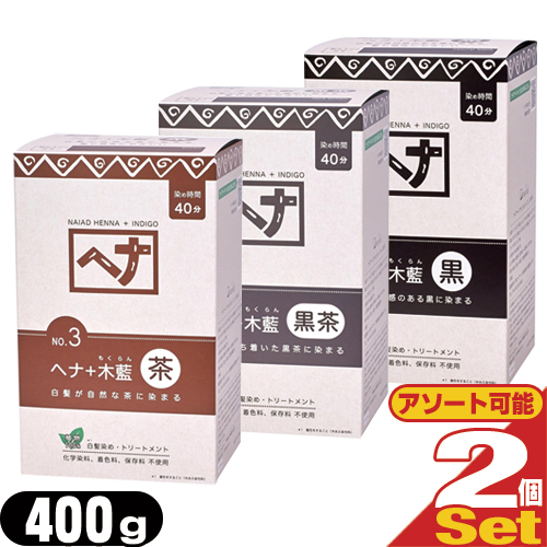 顼ȥ꡼ȥ ʥ إ(NAIAD HENNA) 400g(100gx4) x2Ȣ (إ+/إ+/) :ͥݥ̵