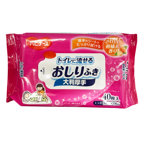 トイレに流せるおしりふき 大判厚手 40枚入 ...の詳細画像1