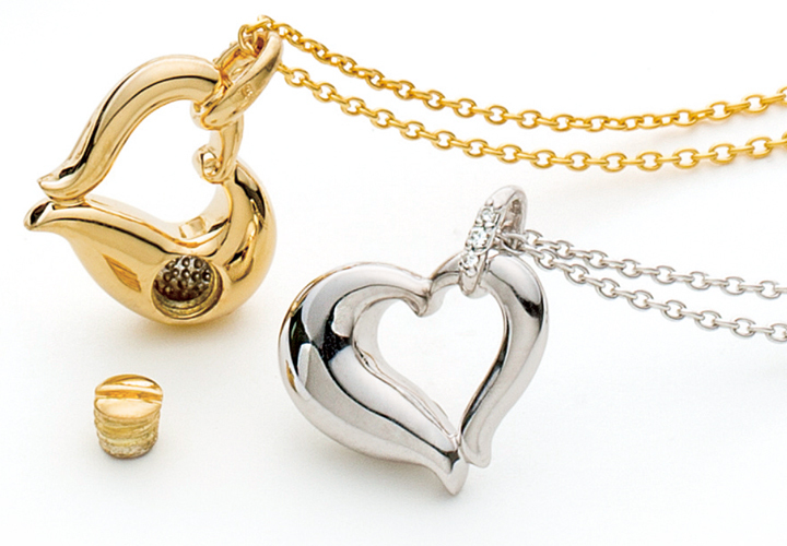 遺骨ペンダント Soul Jewelry　オープンハート　K18 ローズゴールド