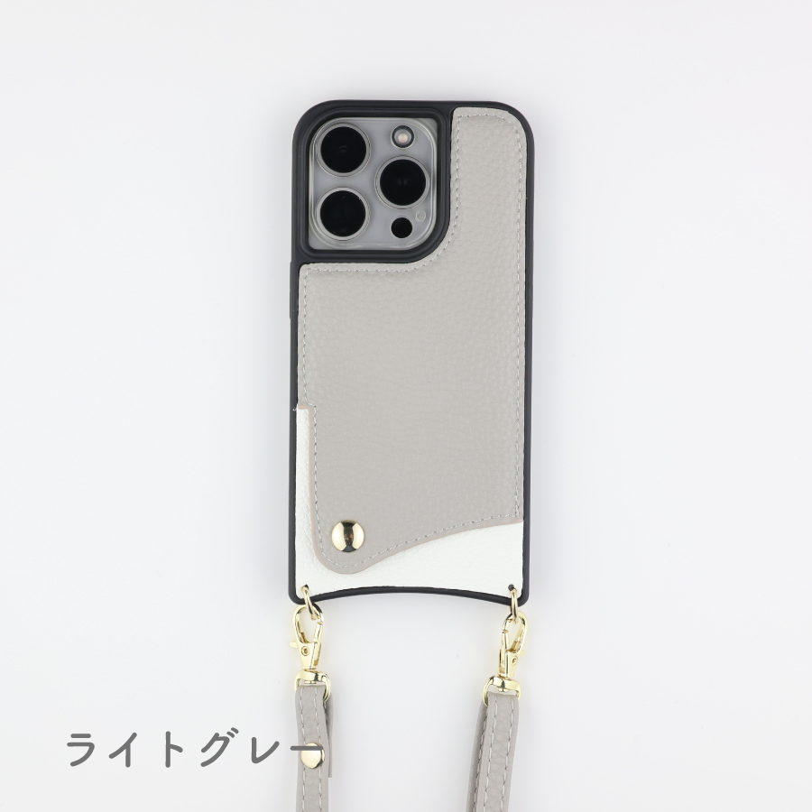 iphone15 ケース レザー ショルダー 背面ポケット レザーケース カード