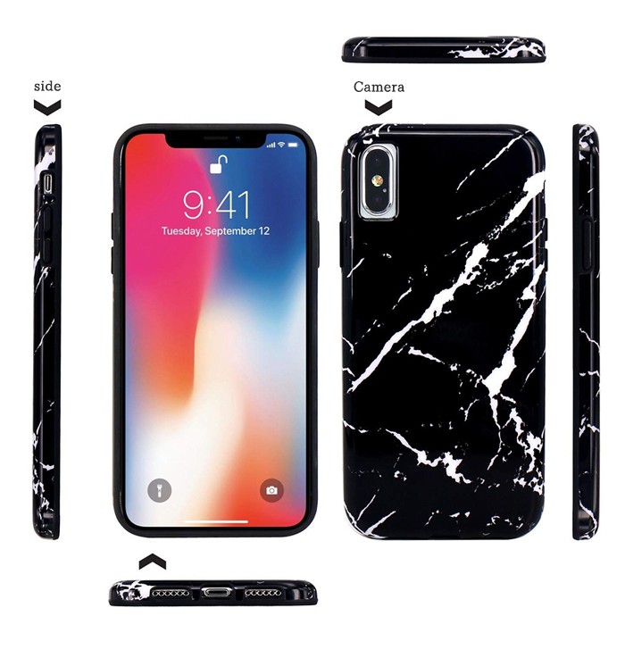 iPhoneXR ケース iPhoneXS Max 大理石風 TPUケース 全5色 ソフト