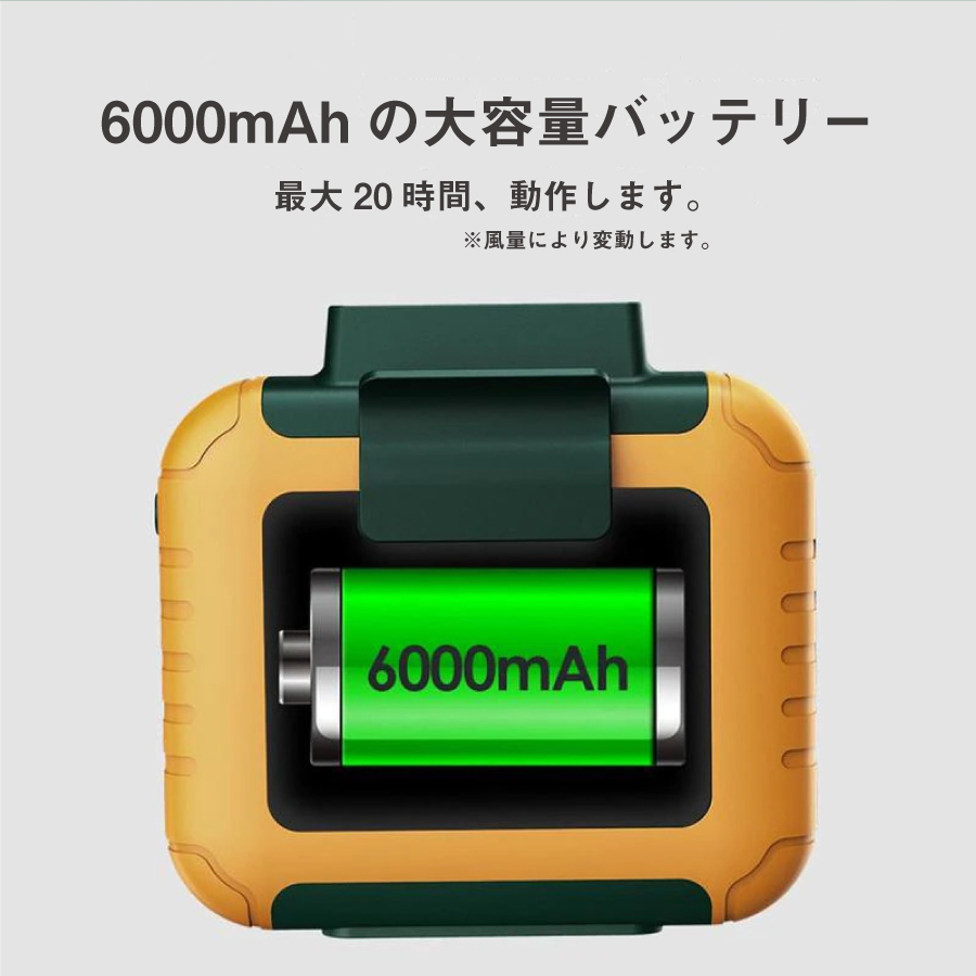 HANGING WAIST Fan 腰掛け 扇風機 全3色 USB充電式 ベルト付き