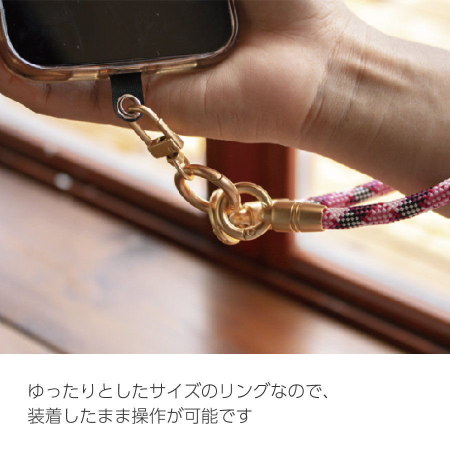 スマホショルダー　ストラップ　キーホルダー リストストラップ オレンジ柄 Amazon | スマホショルダー ストラップホルダー カラーネック