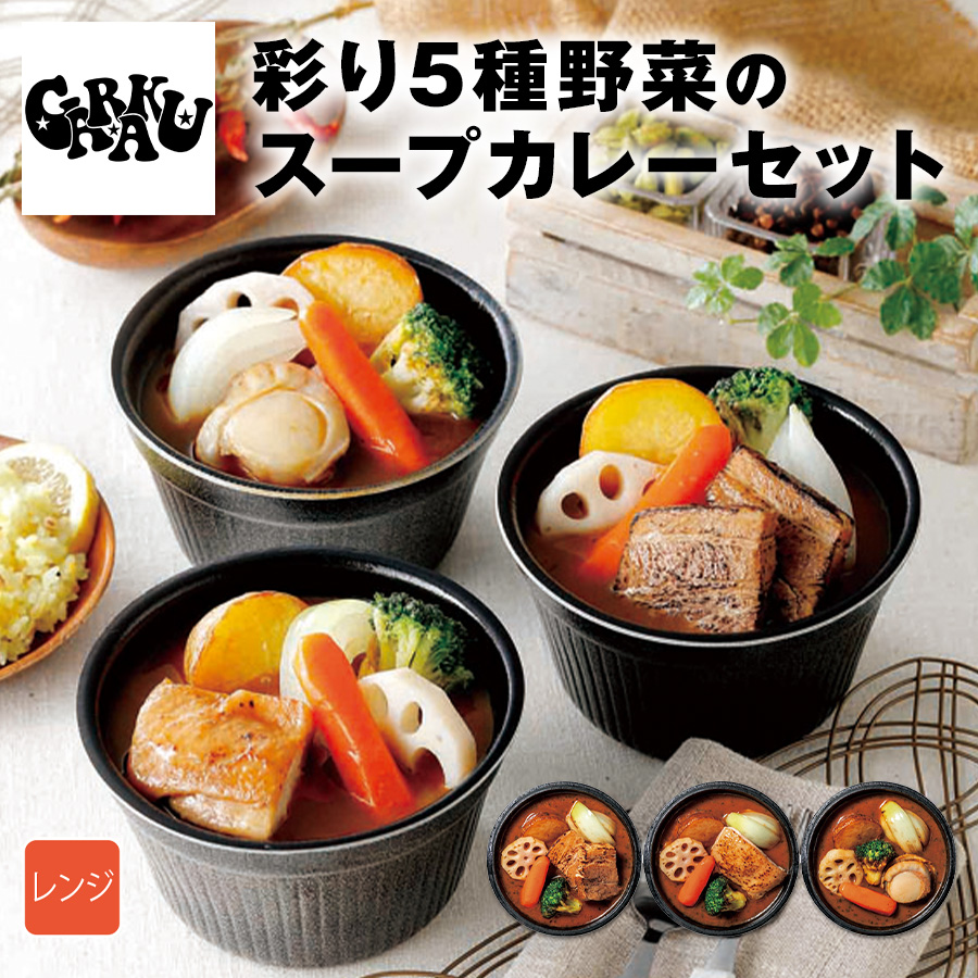 GARAKU スープカレー 北海道 レンジで簡単！彩り5種野菜のスープカレー