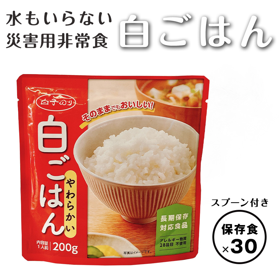 【販売終了】保存食 ご飯 非常食 長期保存食 ごはん 火も水もいらないそのままでもおいしいやわらかい白ごはん アレルギー28品目不使用 賞味期限  2029年12月