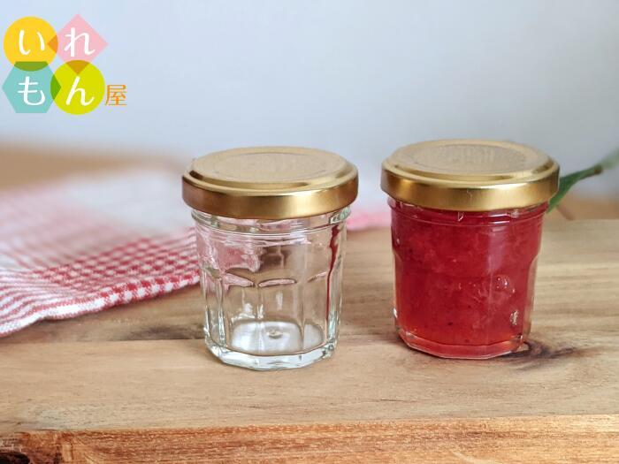 30華十角 10角瓶 10本入 ジャム瓶 ふた付 ガラス瓶 保存瓶 はちみつ