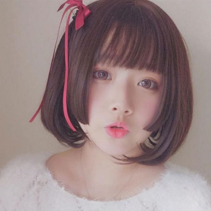 ウィッグ 姫カット ショート ボブ 安い ショートボブ ブラック
