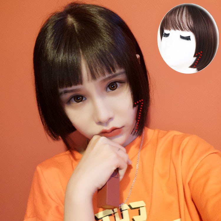 ウィッグ 姫カット ショート ボブ 安い ショートボブ ブラック