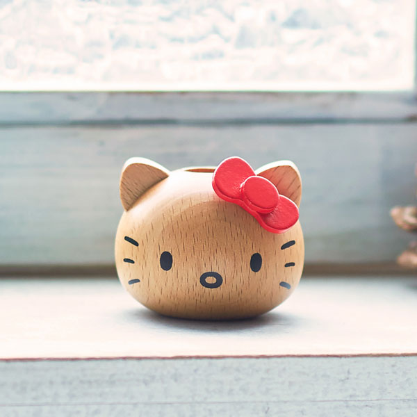 ハローキティ ペンスタンド レッド ミッフィー グッズ 卓上 木製