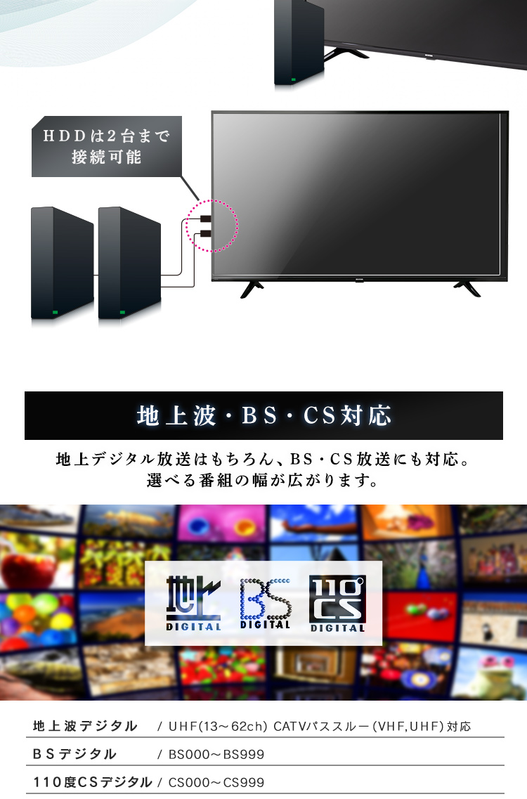 テレビ 65インチ アイリスオーヤマ 4K対応 液晶 テレビ 65型 W