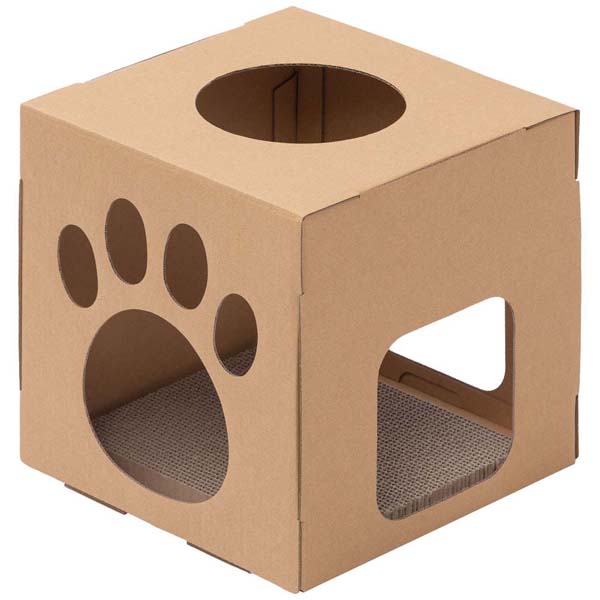 猫 トンネル おもちゃ ねこねこトンネル ねこ ネコ ペット用 爪とぎ キャットタワー 段ボール 要組立 組み立て簡単 P-NT アイリスオーヤマ｜irisplaza｜04
