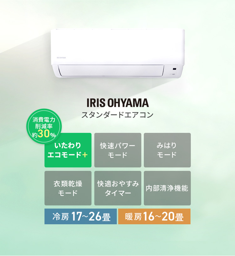 IRIS OHYAMA（アイリスオーヤマ） エアコン 20畳 単品 いたわりエコ