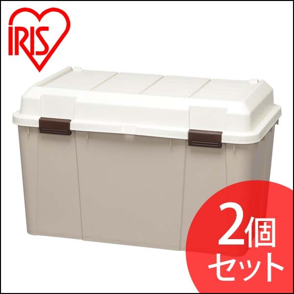 (2個セット) 収納ボックス 収納ケース 屋外収納 屋外ストッカー おしゃれ コンテナボックス コンテナ 105L 灯油タンク収納 WY-780  ベージュ アイリスオーヤマ :1226625:アイリスプラザ !店 通販 