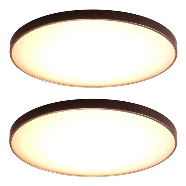 ＼2個セット／ シーリングライト led 6畳 8畳 おしゃれ 調光 調色 照明 木目調 薄型 リモコン 節電 ACL-8DLMR LUR アイリスオーヤマ 安心延長保証対象 | ブランド登録なし | 01