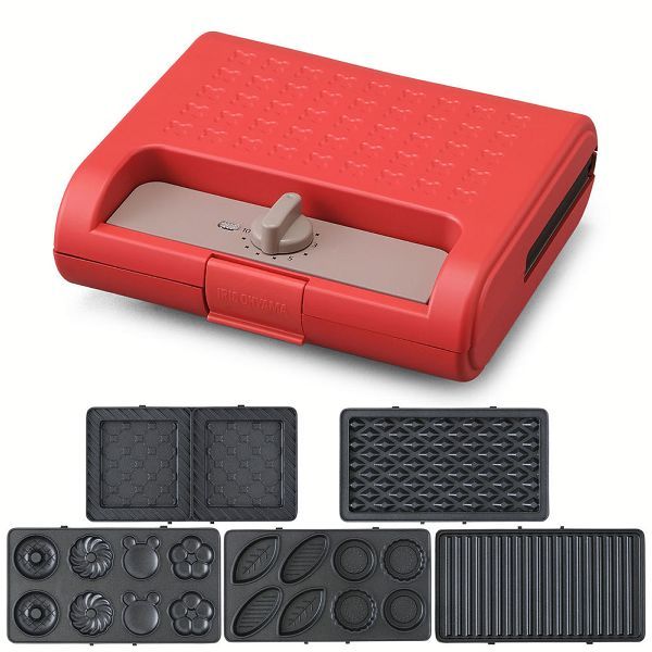 ホットサンドメーカー アイリスオーヤマ マルチサンド RED 赤 楽天市場】【期間限定☆25%OFF】ホットサンドメーカー 電気 2枚