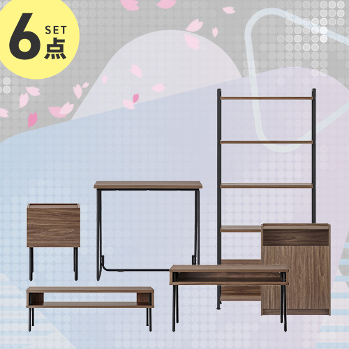 IRIS OHYAMA（アイリスオーヤマ） スペパ 家具セット 6点セット