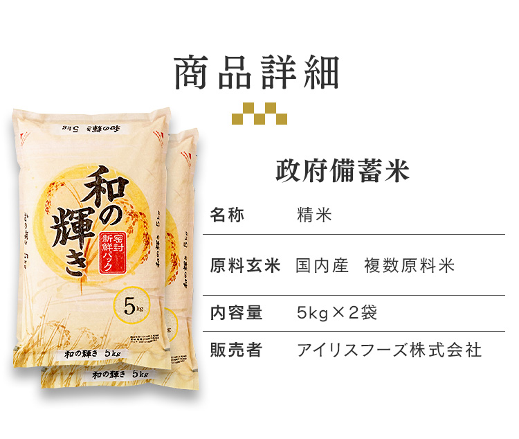 IRIS OHYAMA（アイリスオーヤマ） 令和4年産 古古米 脱酸素剤入り 政府