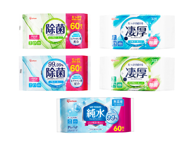 ウェットティッシュ ウエットティッシュ 除菌シート ノンアルコール アルコール アルコール除菌シート 水 手口拭き 1440枚 576枚 アイリスオーヤマ【0517BS】