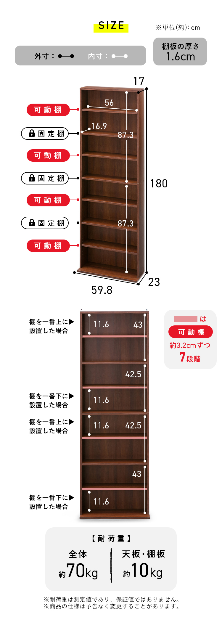 IRIS OHYAMA（アイリスオーヤマ） 本棚 大容量 おしゃれ 薄型 スリム