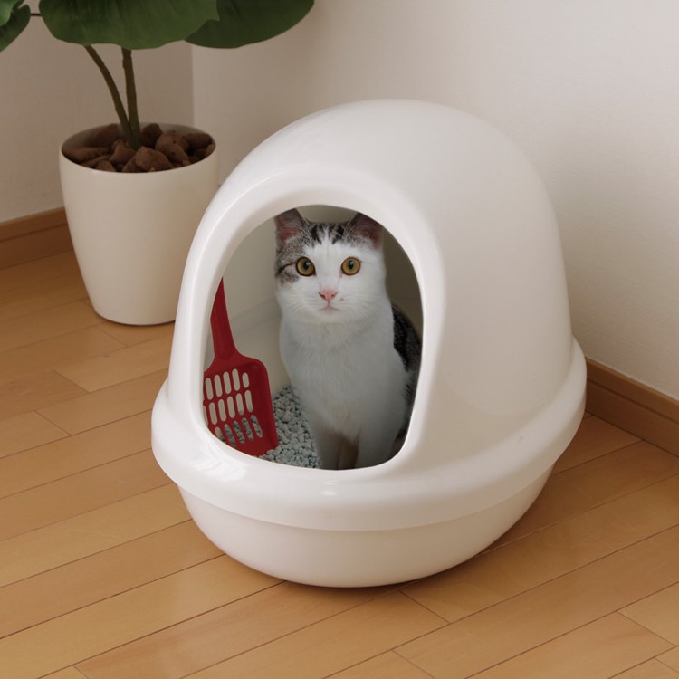 猫トイレ 大型 猫 トイレ ペットトイレ ネコのトイレ 本体 カバー フルカバー シンプル おしゃれ スコップ付き ネコ アイリスオーヤマ  P-NE-500-F