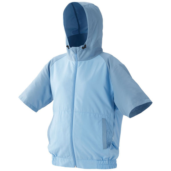 アイリスオーヤマ - アイリスオーヤマ　ファン付きウェア/ブルー アイリスオーヤマ ファン付き作業服 クールウェア OUTDOOR 半袖L